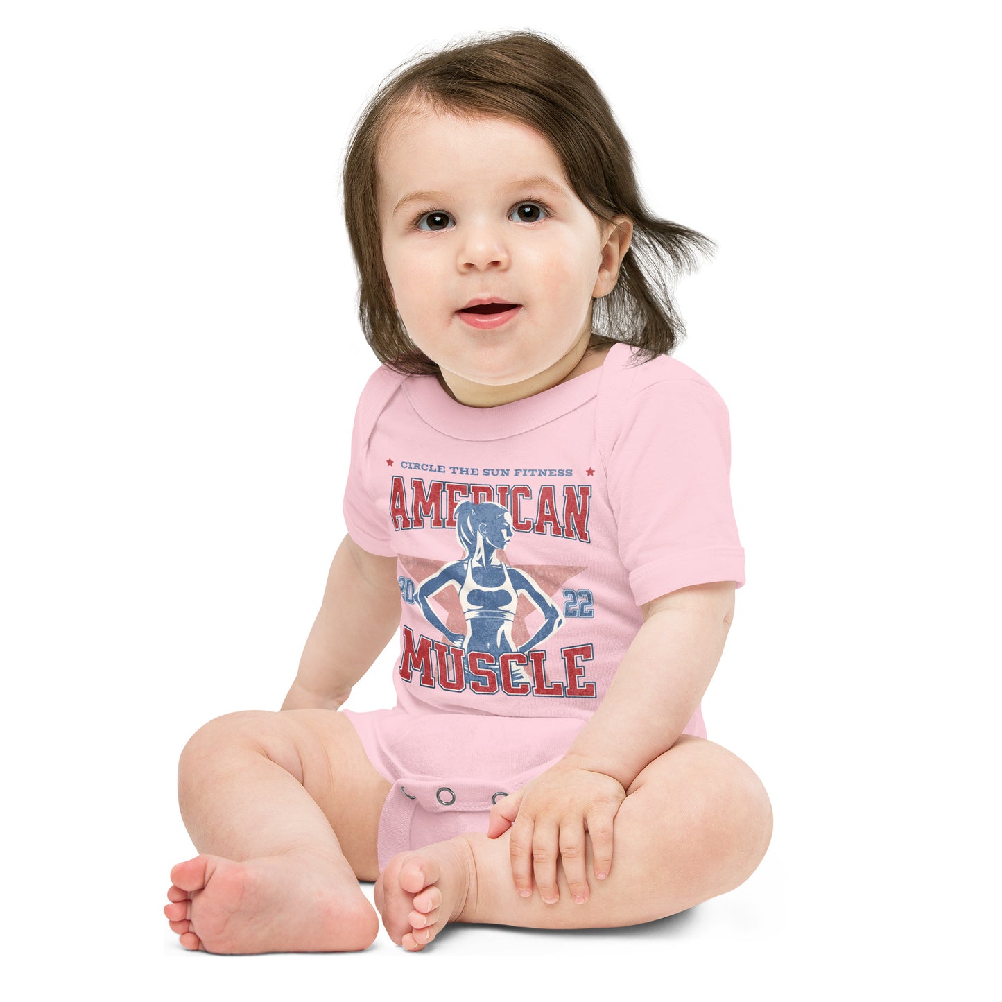Baby Girl American Muscle Onesie