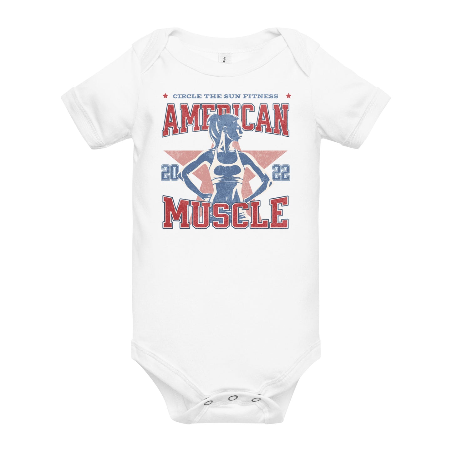 Baby Girl American Muscle Onesie