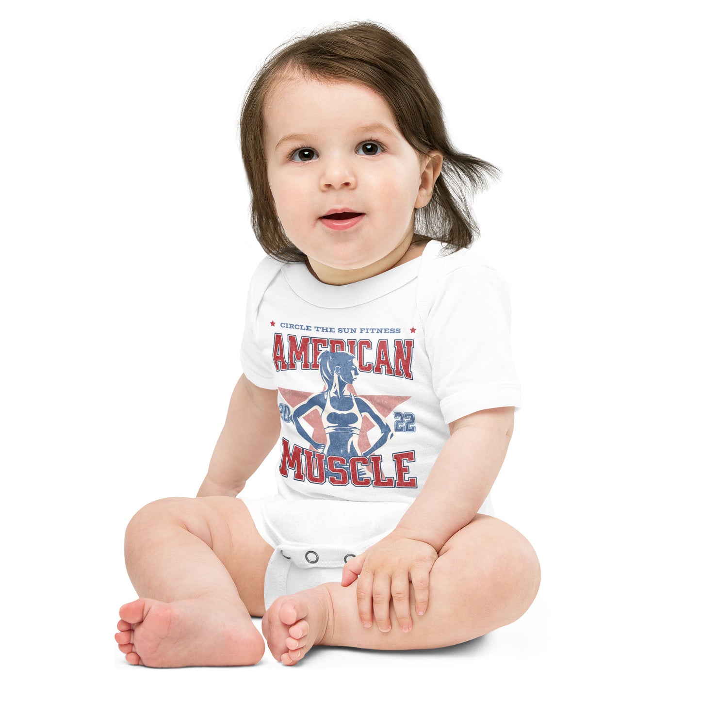 Baby Girl American Muscle Onesie