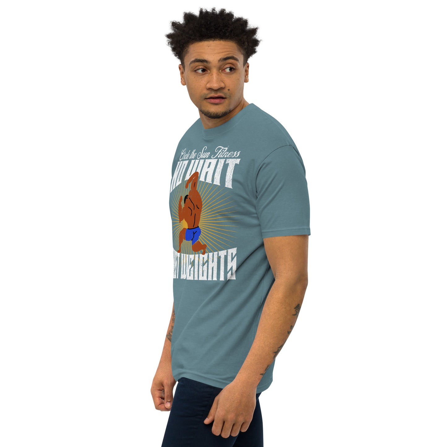 2EASY x CTS | No Wait Just Weights Men’s Premium Heavyweight Tee