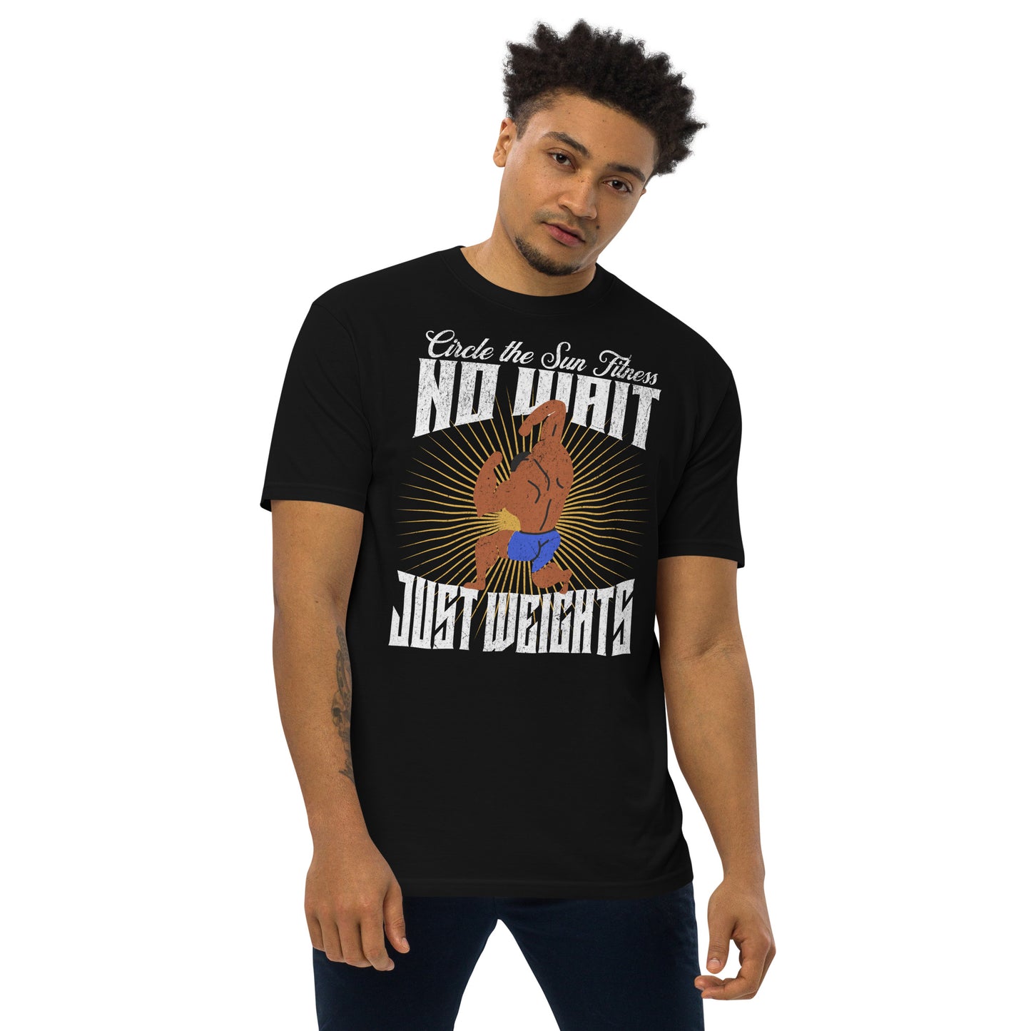 2EASY x CTS | No Wait Just Weights Men’s Premium Heavyweight Tee