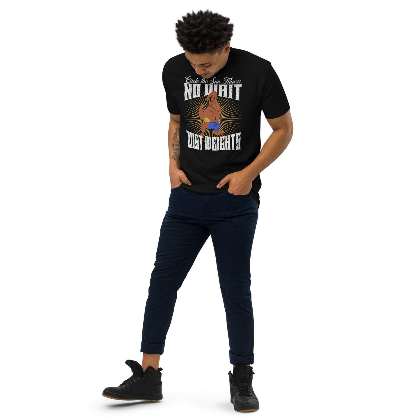 2EASY x CTS | No Wait Just Weights Men’s Premium Heavyweight Tee