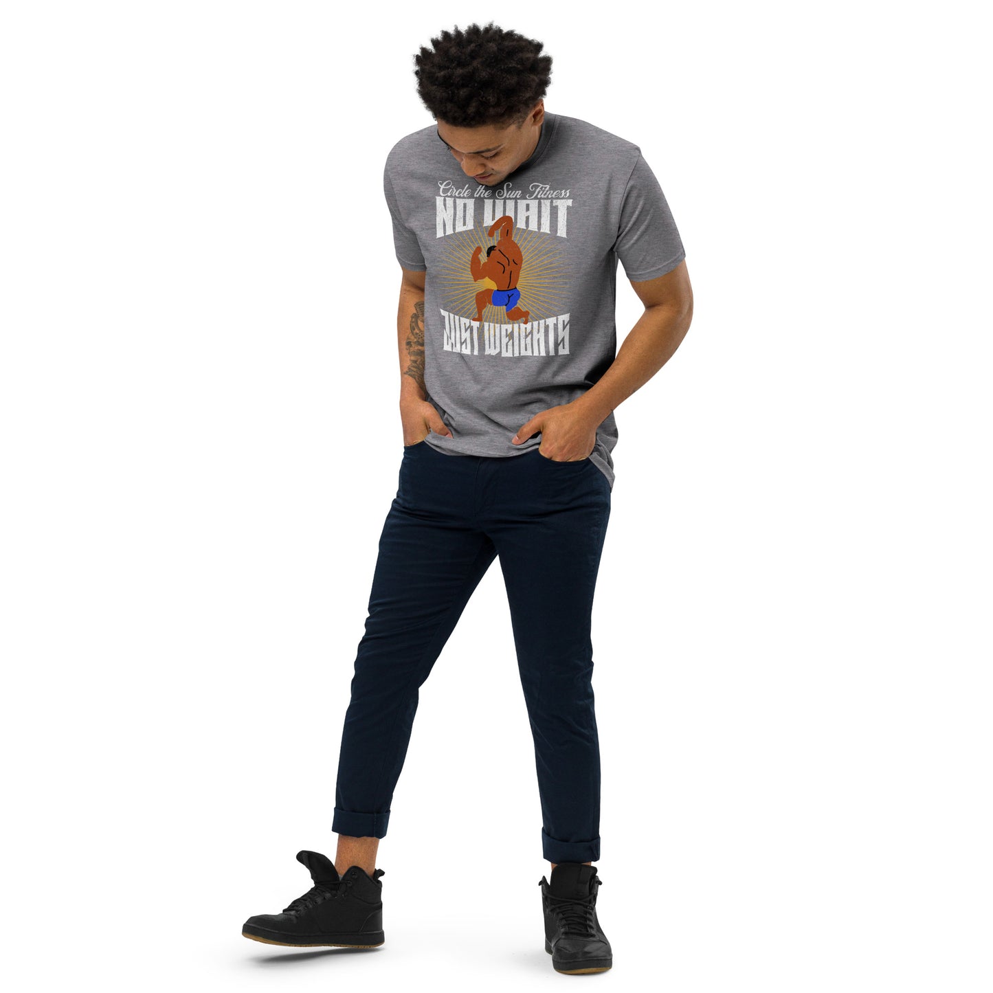 2EASY x CTS | No Wait Just Weights Men’s Premium Heavyweight Tee