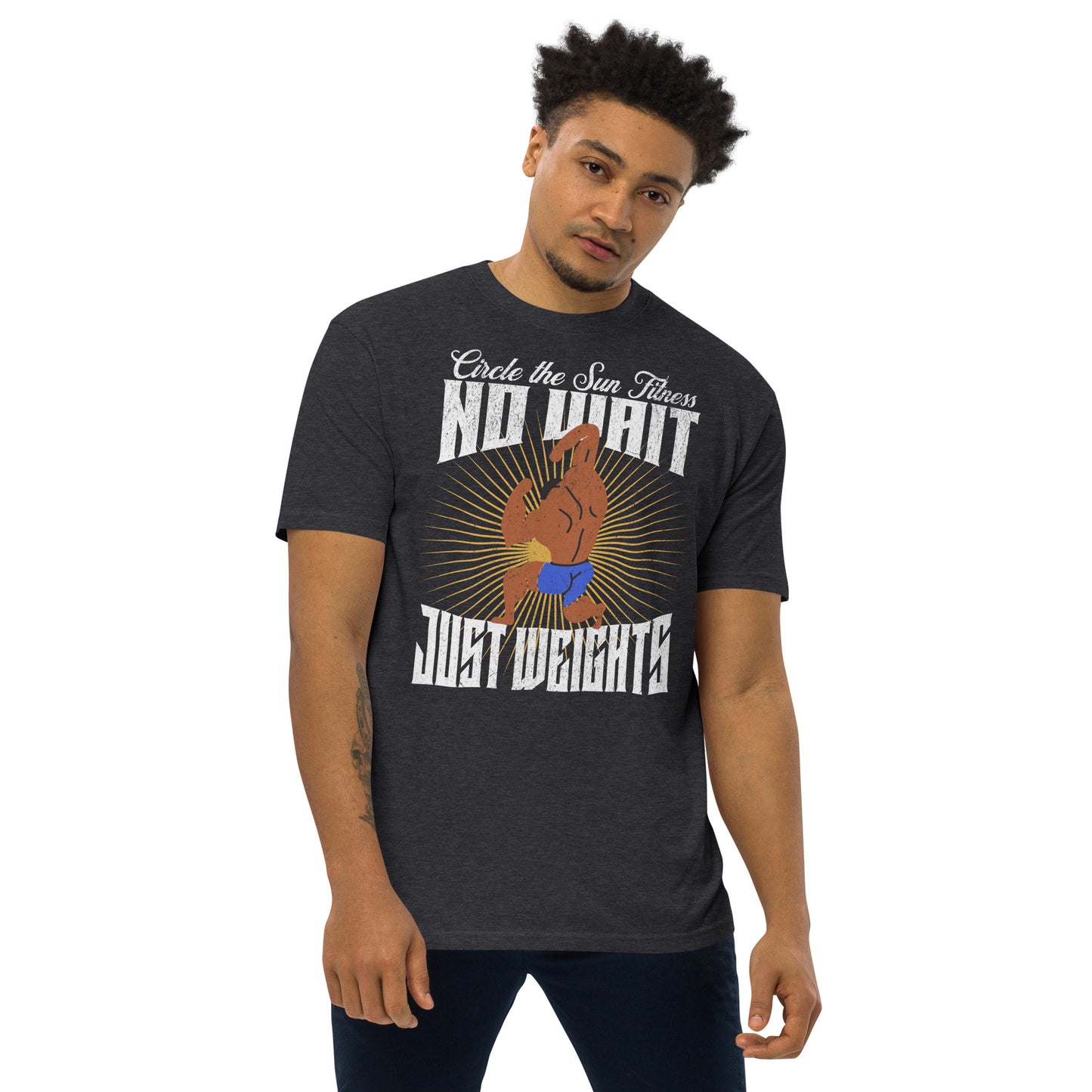 2EASY x CTS | No Wait Just Weights Men’s Premium Heavyweight Tee