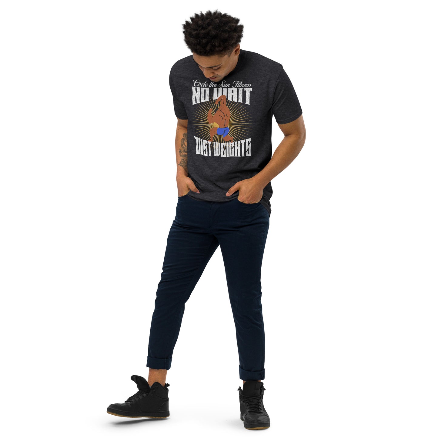 2EASY x CTS | No Wait Just Weights Men’s Premium Heavyweight Tee